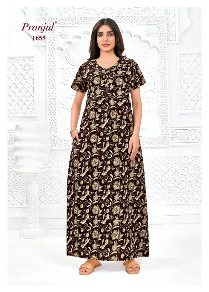 Pranjul Nighty Pure Cotton  | PN1655