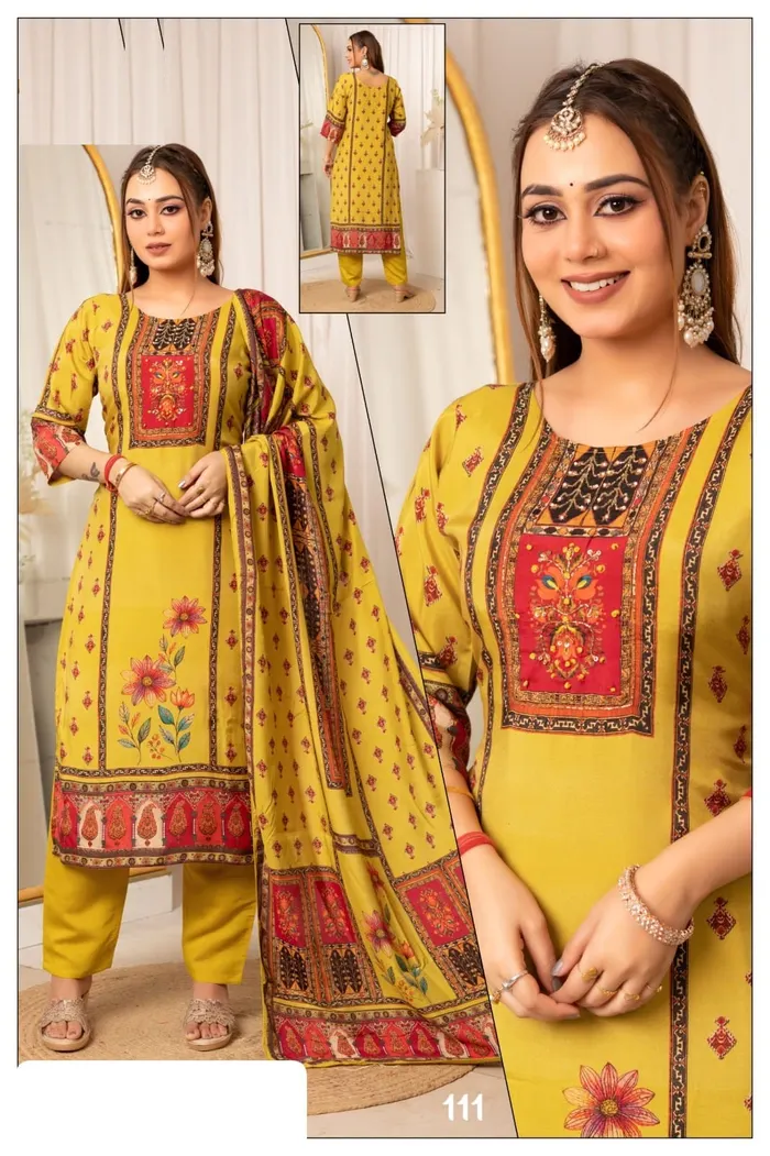 Premium Muslin Pakistani Suit with Handwork | TS3196
