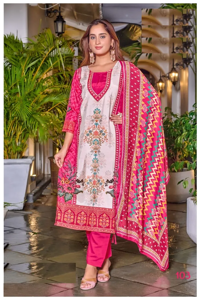 Premium Muslin Pakistani Suit with Handwork | TS3189