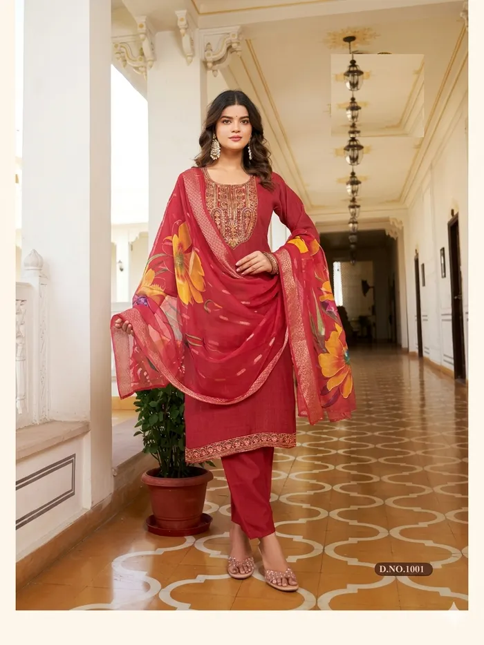 Heavy Vatican Stright Top Bottom Dupatta set  | TS3080