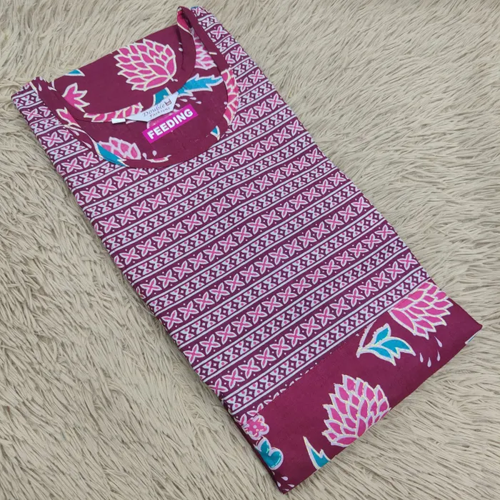 Premium Pure Cotton Feeding Frock Maxi | FN50