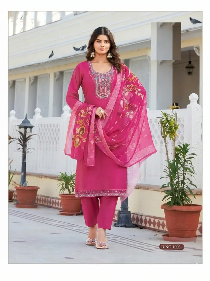 Heavy Vatican Stright Top Bottom Dupatta set  | TS3082