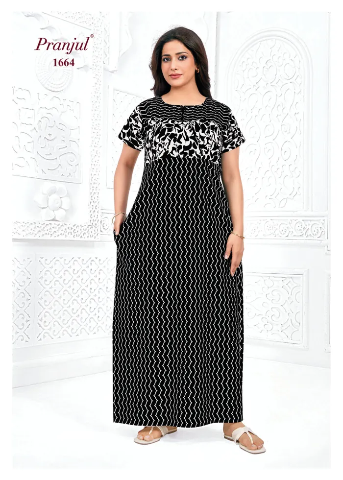 Pranjul Nighty Pure Cotton  | PN1664
