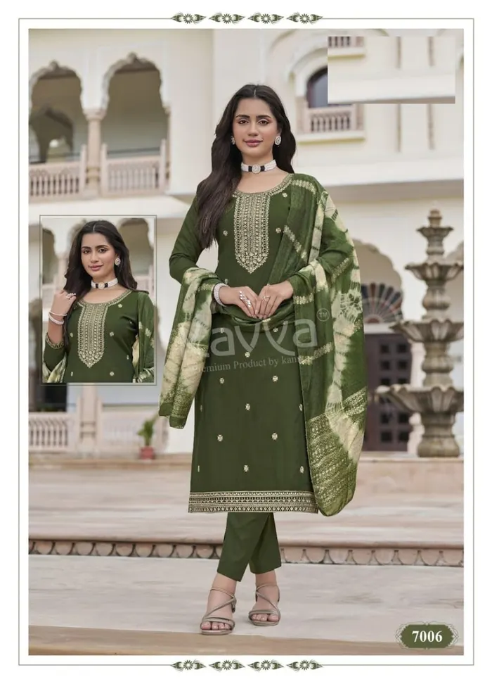 Premium Heavy Vatican Silk Top Bottom Dupatta Set | TS2288