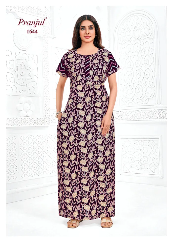 Pranjul Nighty Pure Cotton  | PN1644