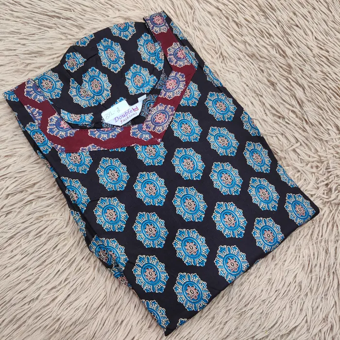 Premium Ajrak 60/60 Cotton Frock | AK1444
