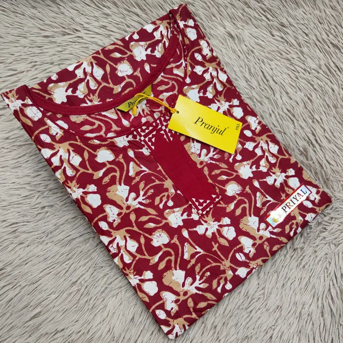 Pranjul Pure Cotton Straight Kurti | PK394