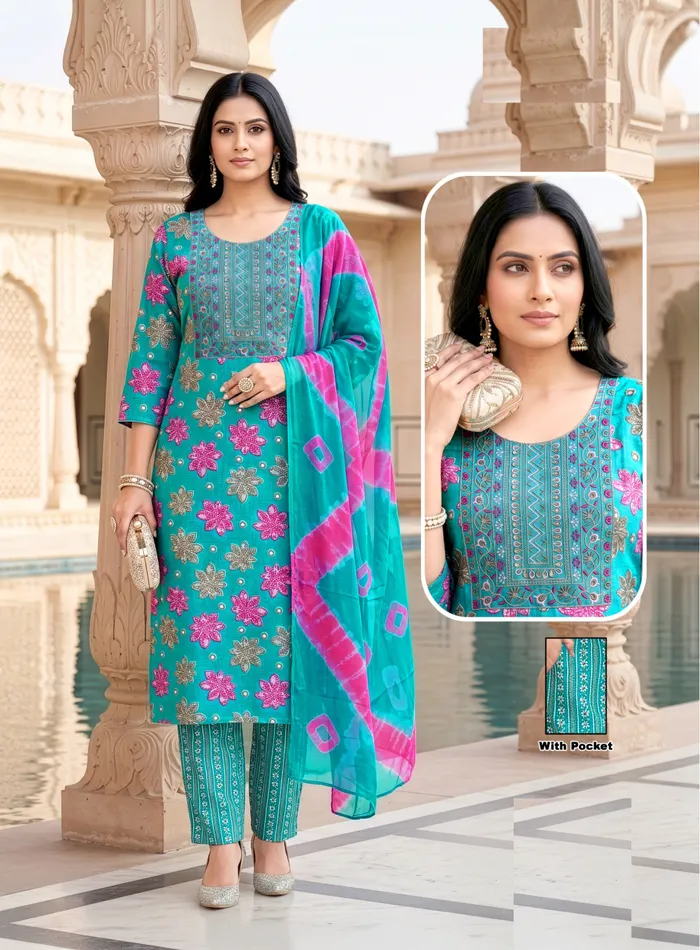 Premium Capsule Cotton straight-fit Top Bottom Dupatta | TS3313