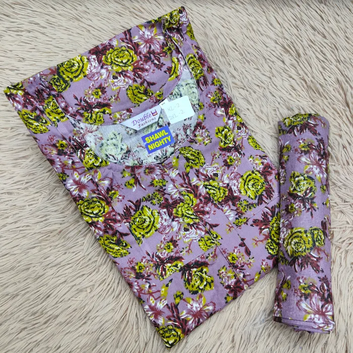 Shawl Nighty Premium Cotton | NT2505