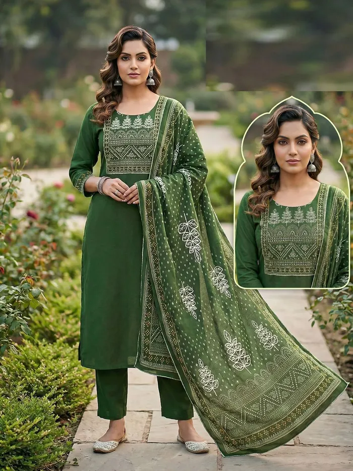 Heavy Roman Cotton Straight Top with Bottom Set | TS3206