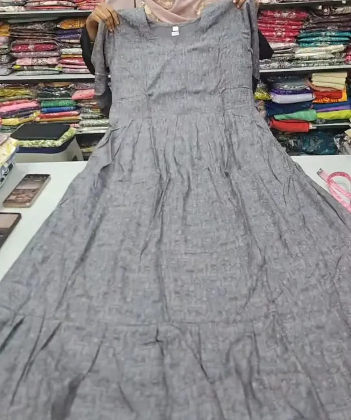 Heavy Rayon Long Maxi Gown | MG218