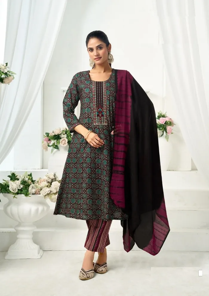 Premium Malaysian Cotton Top–Bottom–Dupatta Set | TS3158