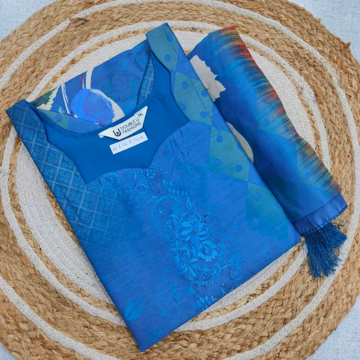 Roman Silk Straight Top with Dupatta | SK39