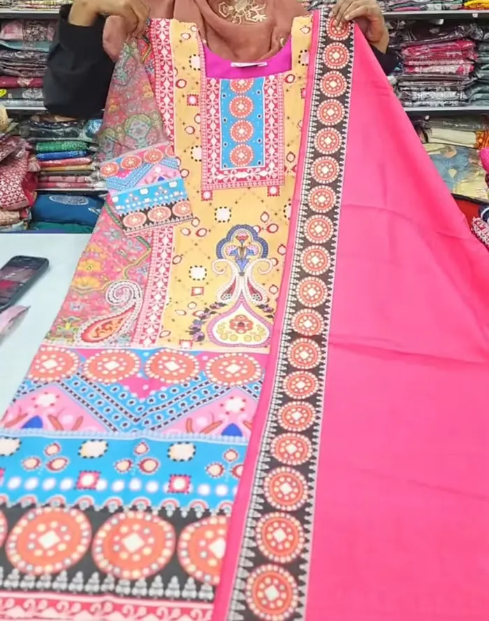 Muslin Karachi Style Straight Top with Dupatta | SK21