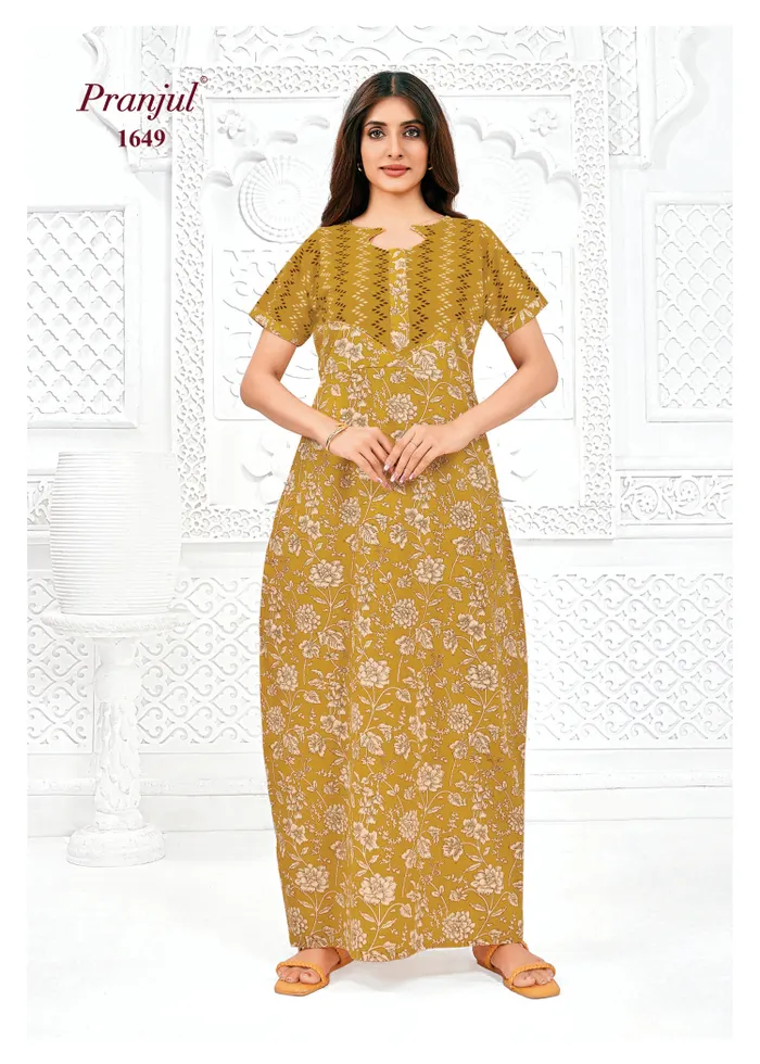Pranjul Nighty Pure Cotton  | PN1649