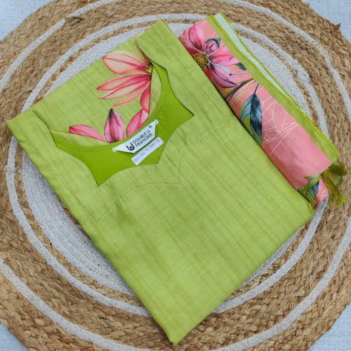 Roman Silk Straight Top with Dupatta | SK42