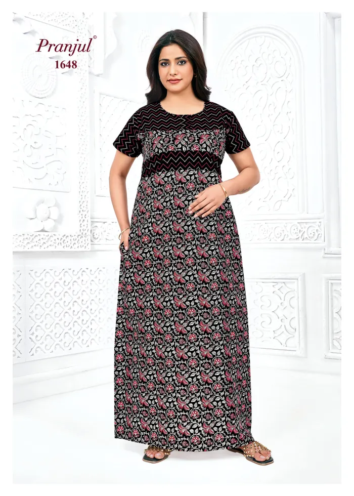 Pranjul Nighty Pure Cotton  | PN1648