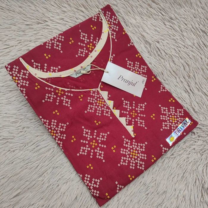 Pranjul Pure Cotton Straight Kurti | PK375