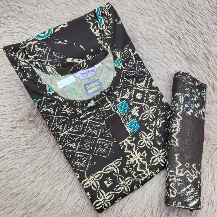 Shawl Nighty Premium Cotton | NT2493