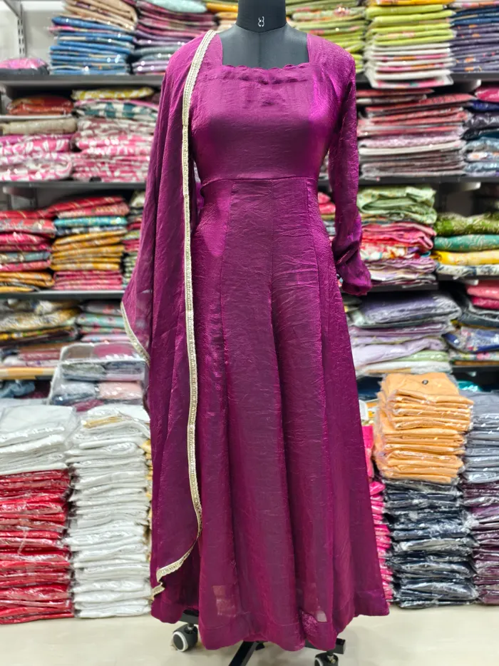 Premium Fendy Crush Choli Kalli Anarkali with Dupatta | KS1335