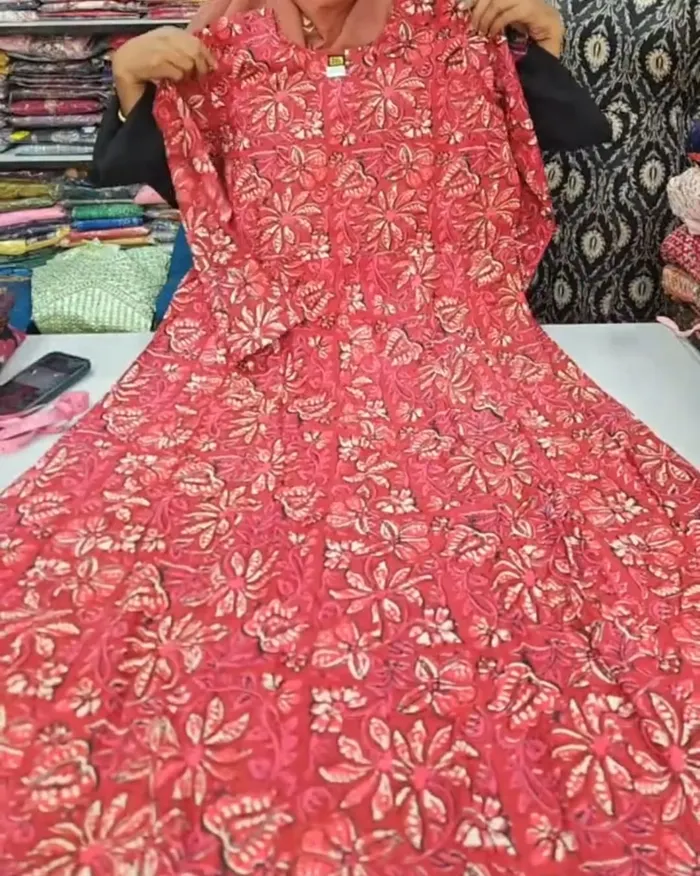 Premium 60/60 Soft Cotton Full Sleeve Anarkali | AK2246