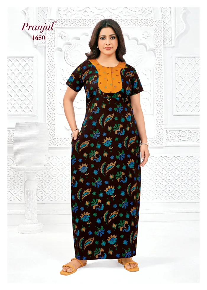 Pranjul Nighty Pure Cotton  | PN1650