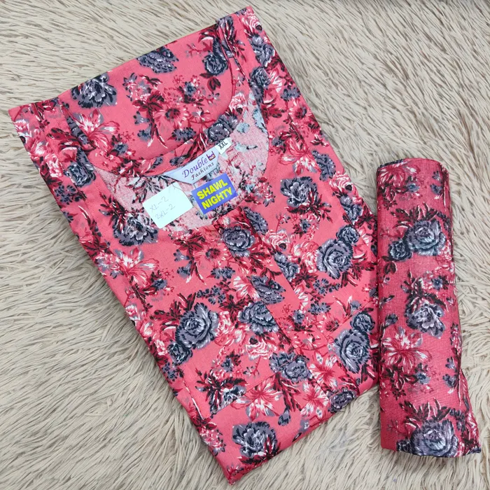 Shawl Nighty Premium Cotton | NT2503