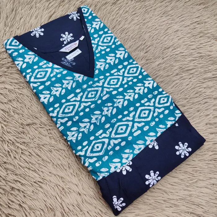 Frock Nighty – Premium Cotton | Side Pocket | Overlocked Finish | NT3382