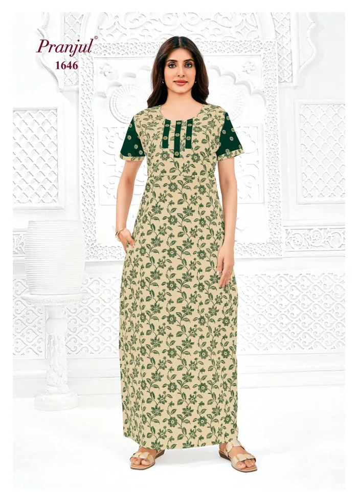 Pranjul Nighty Pure Cotton  | PN1646