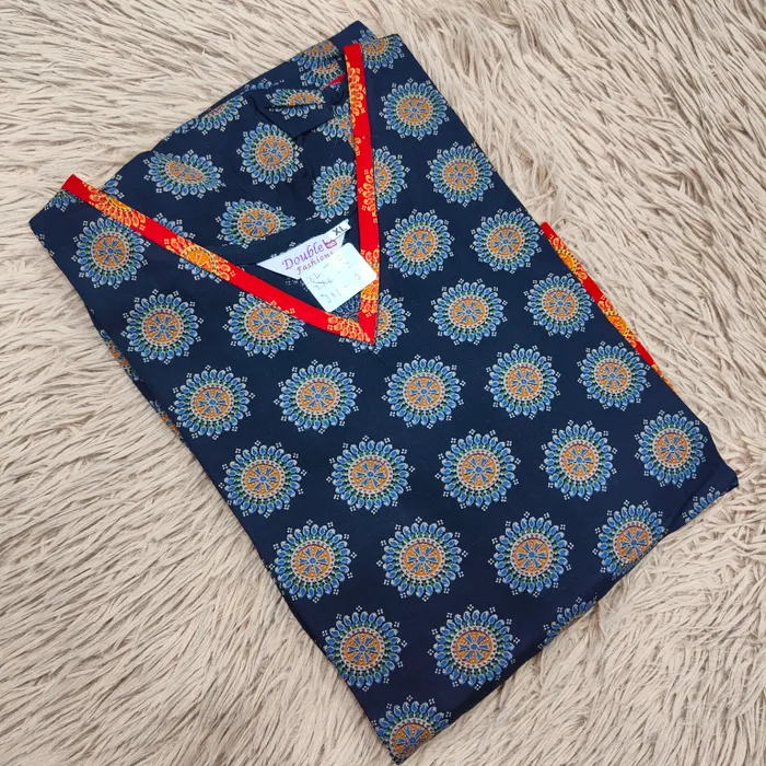 Premium Ajrak 60/60 Cotton Frock | AK1453