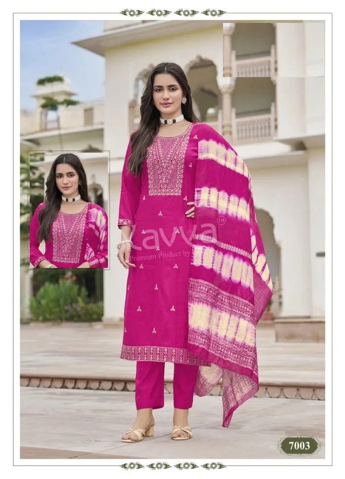 Premium Heavy Vatican Silk Top Bottom Dupatta Set | TS2291