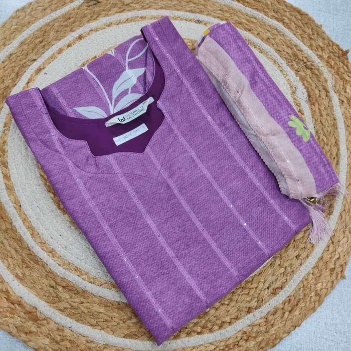 Premium Chanderi Silk Cotton Straight Top with Dupatta | SK35