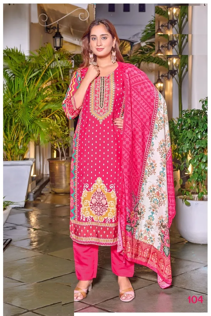 Premium Muslin Pakistani Suit with Handwork | TS3190