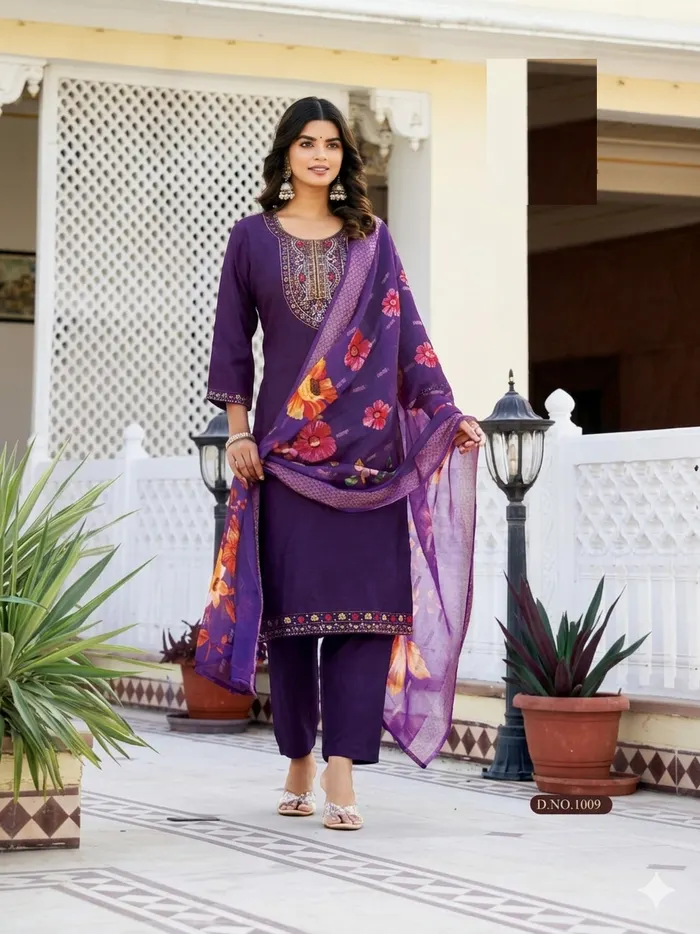 Heavy Vatican Stright Top Bottom Dupatta set  | TS3088