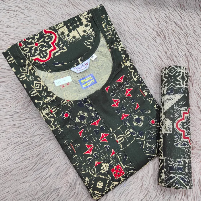 Shawl Nighty Premium Cotton | NT2524