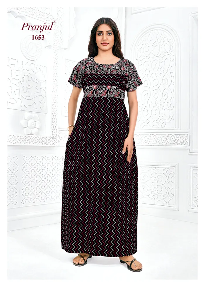 Pranjul Nighty Pure Cotton  | PN1653