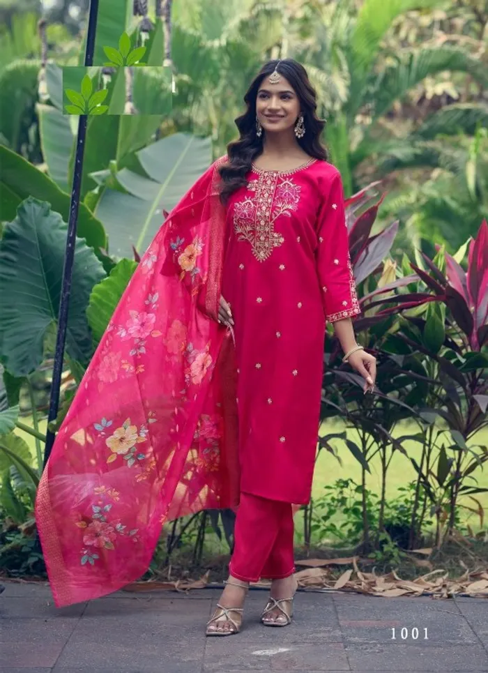 Roman Straight Kurti Bottom Dupatta Set with Side Pocket | TS3320