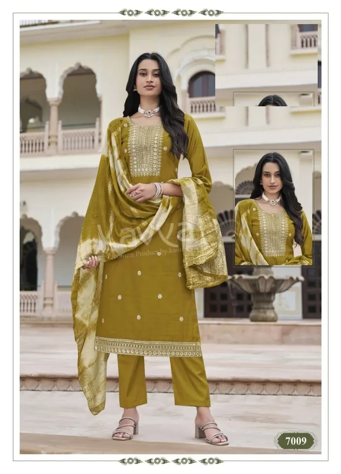 Premium Heavy Vatican Silk Top Bottom Dupatta Set | TS2285