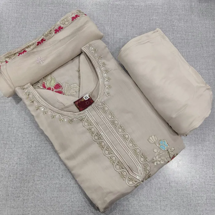 Heavy Silk Side Cut Top Bottom Dupatta Set | TS3711