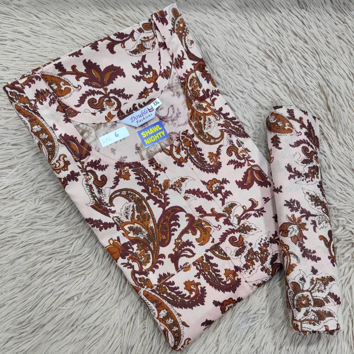 Shawl Nighty Premium Cotton | NT2498