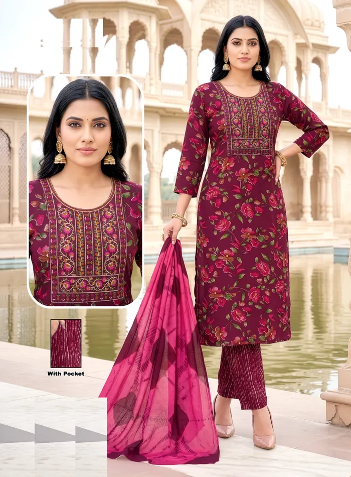 Premium Capsule Cotton straight-fit Top Bottom Dupatta | TS3317