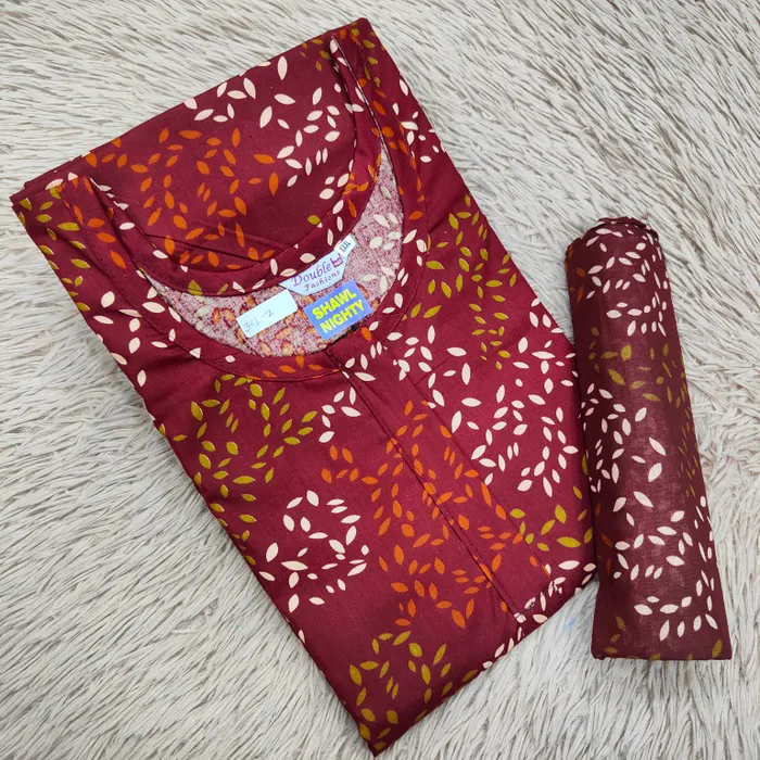 Shawl Nighty Premium Cotton | NT2484