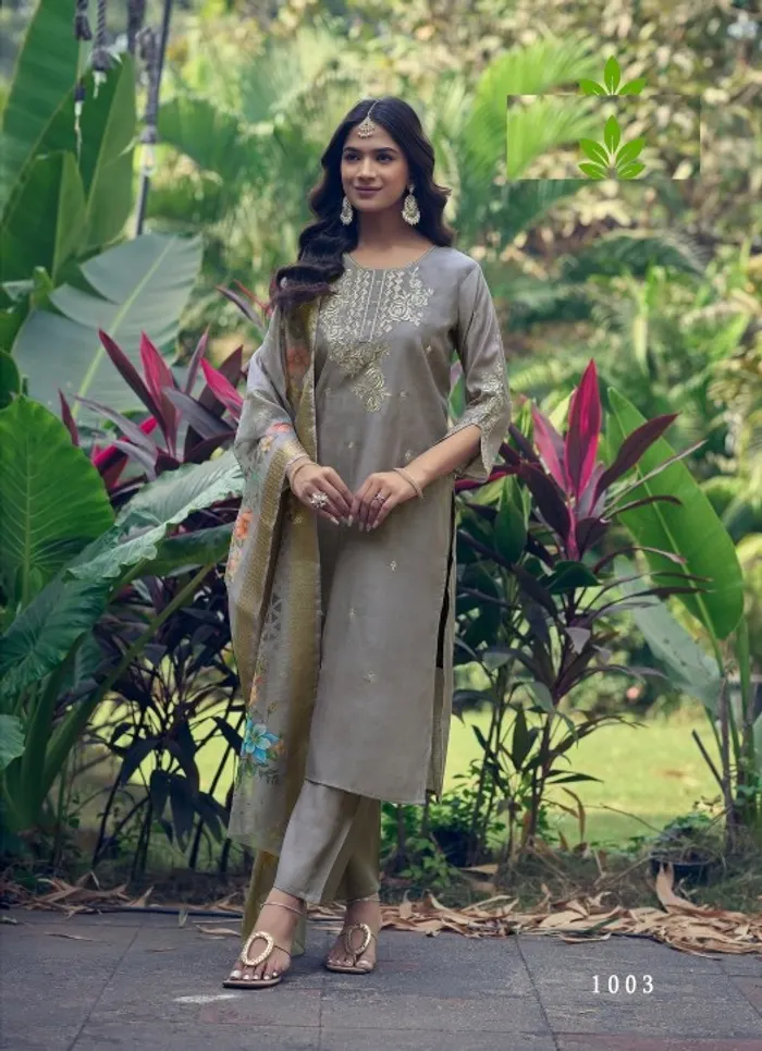 Roman Straight Kurti Bottom Dupatta Set with Side Pocket | TS3322