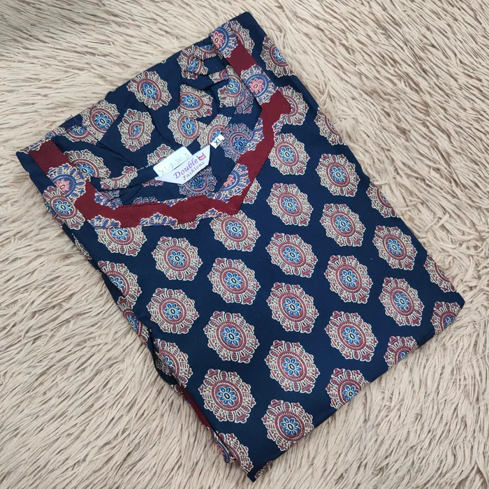 Premium Ajrak 60/60 Cotton Frock | AK1449