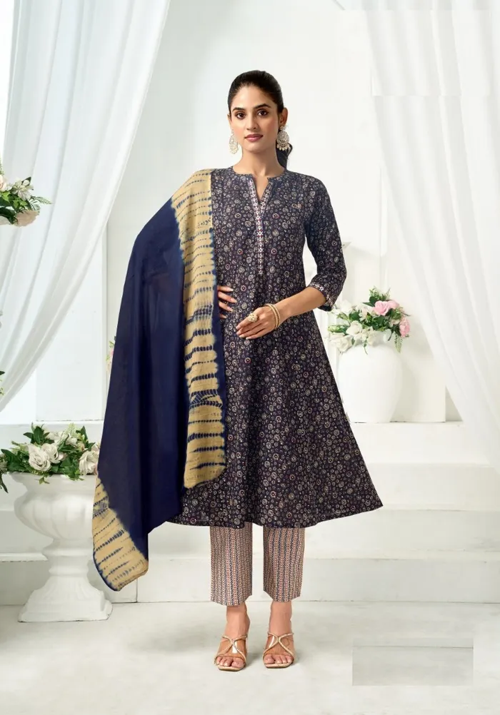Premium Malaysian Cotton Top–Bottom–Dupatta Set | TS3161