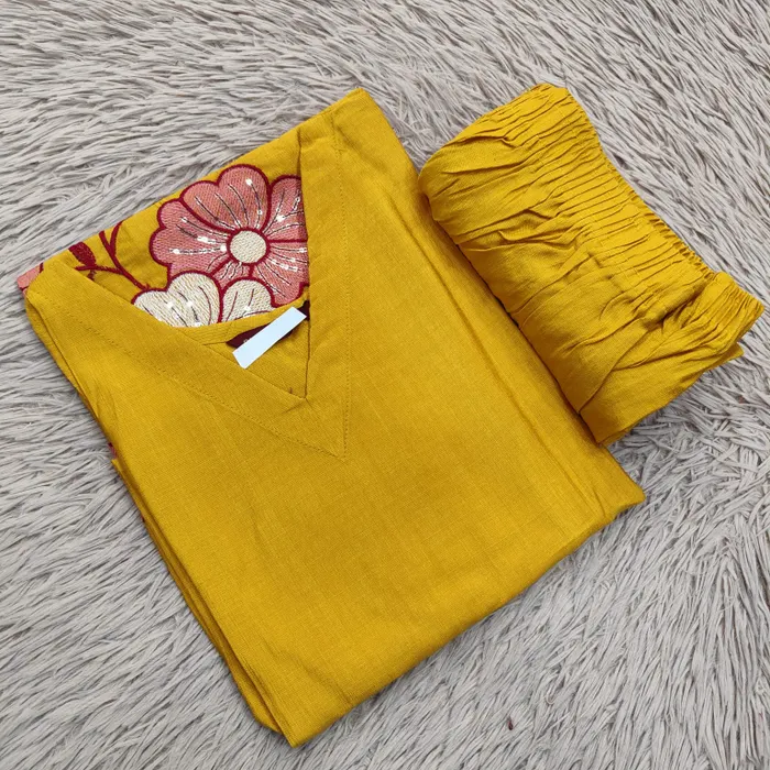 Heavy Vatican Fully Embroidery Top with Plazzo Bottom  | TS3150