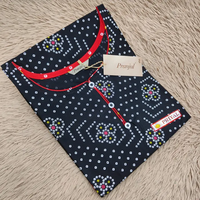 Pranjul Pure Cotton Straight Kurti | PK382