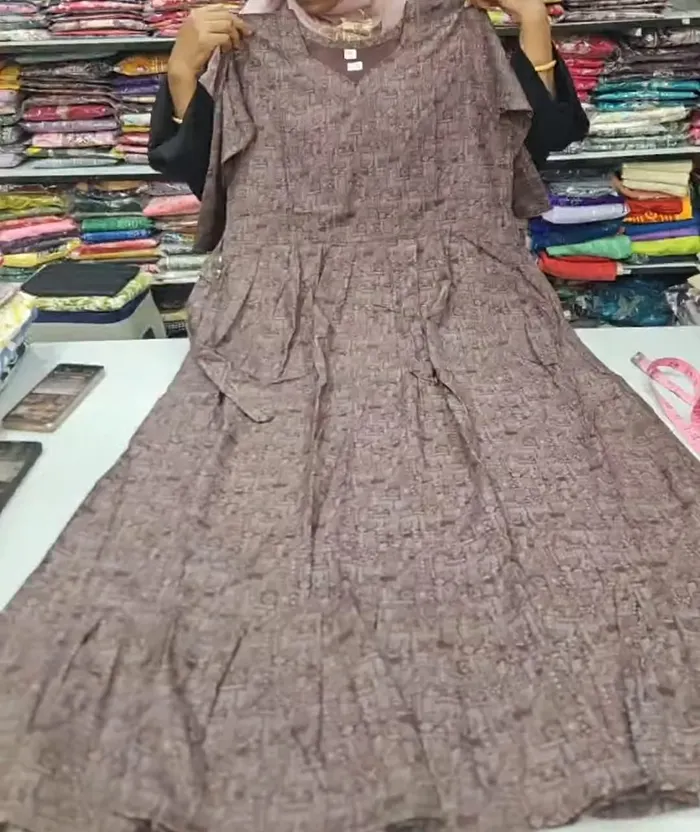 Heavy Rayon Long Maxi Gown | MG225