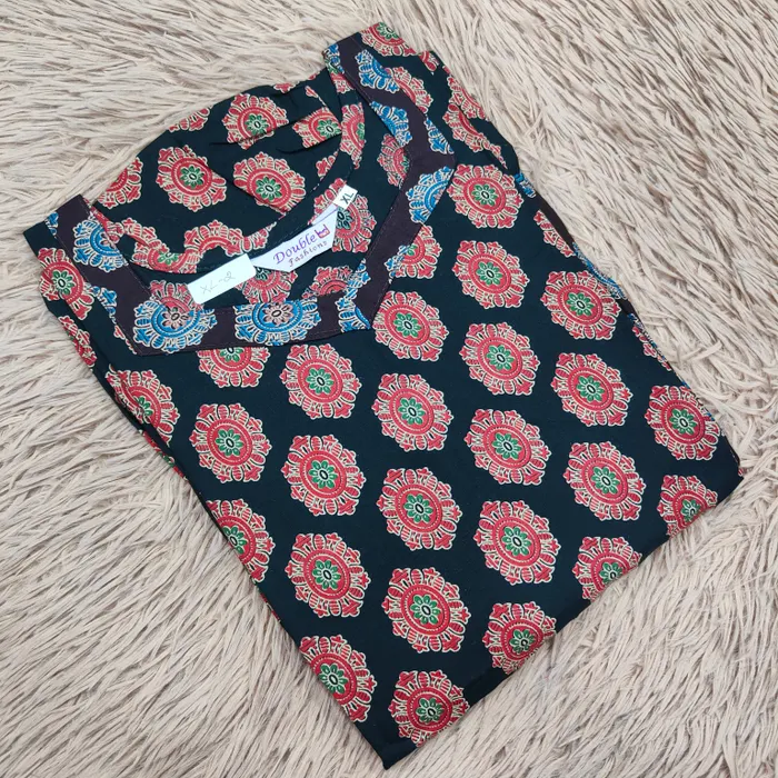 Premium Ajrak 60/60 Cotton Frock | AK1446