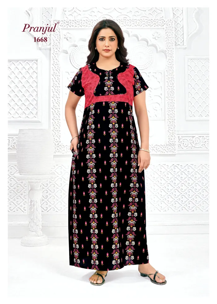 Pranjul Nighty Pure Cotton  | PN1668